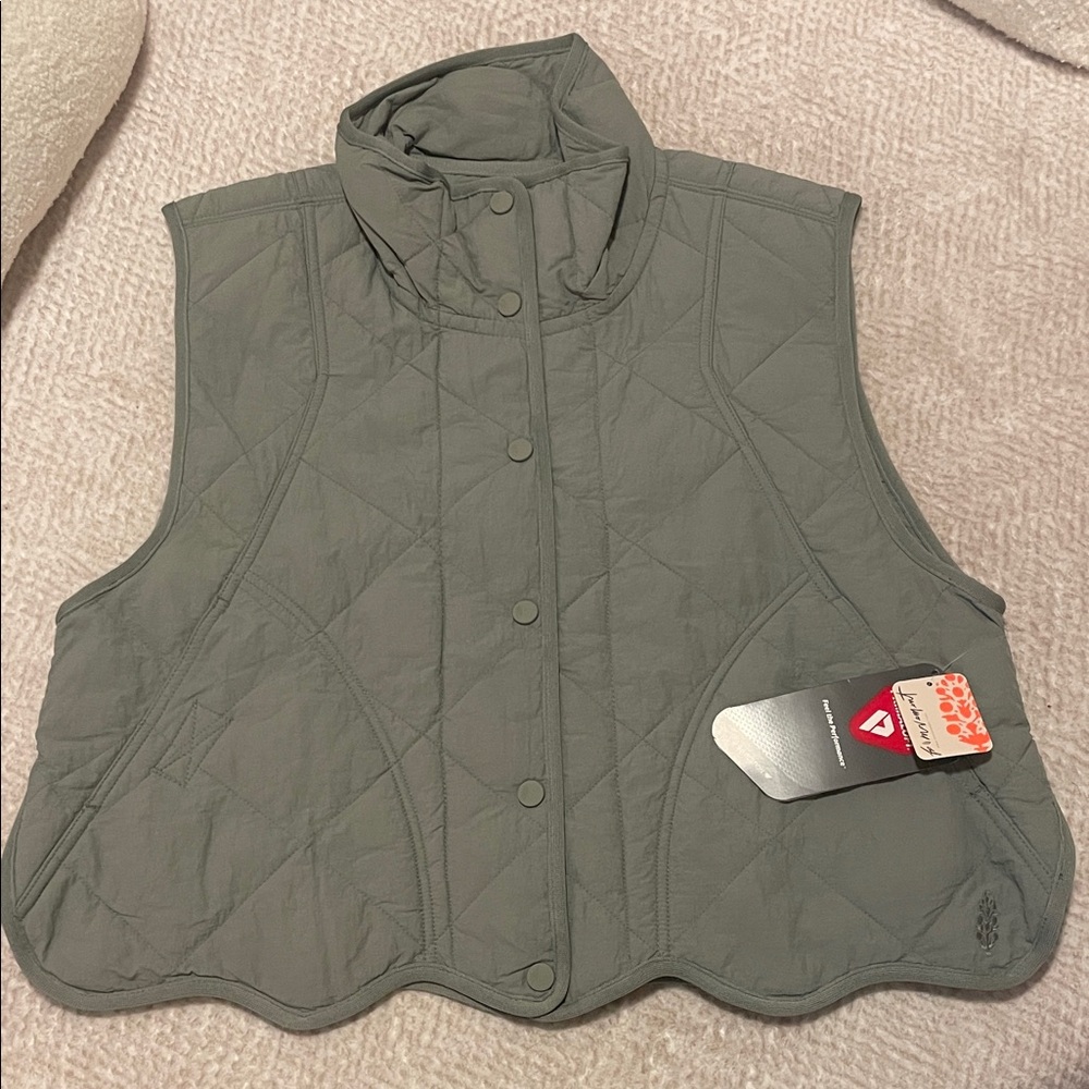 FP Movement by Free People Gray Quilted Vest